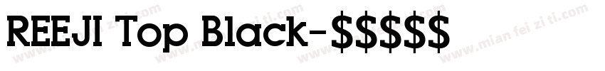 REEJI Top Black字体转换